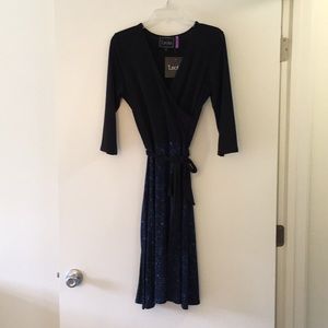 Leota faux wrap dress : size M : new with tags
